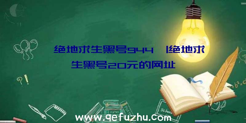 「绝地求生黑号944」|绝地求生黑号20元的网址